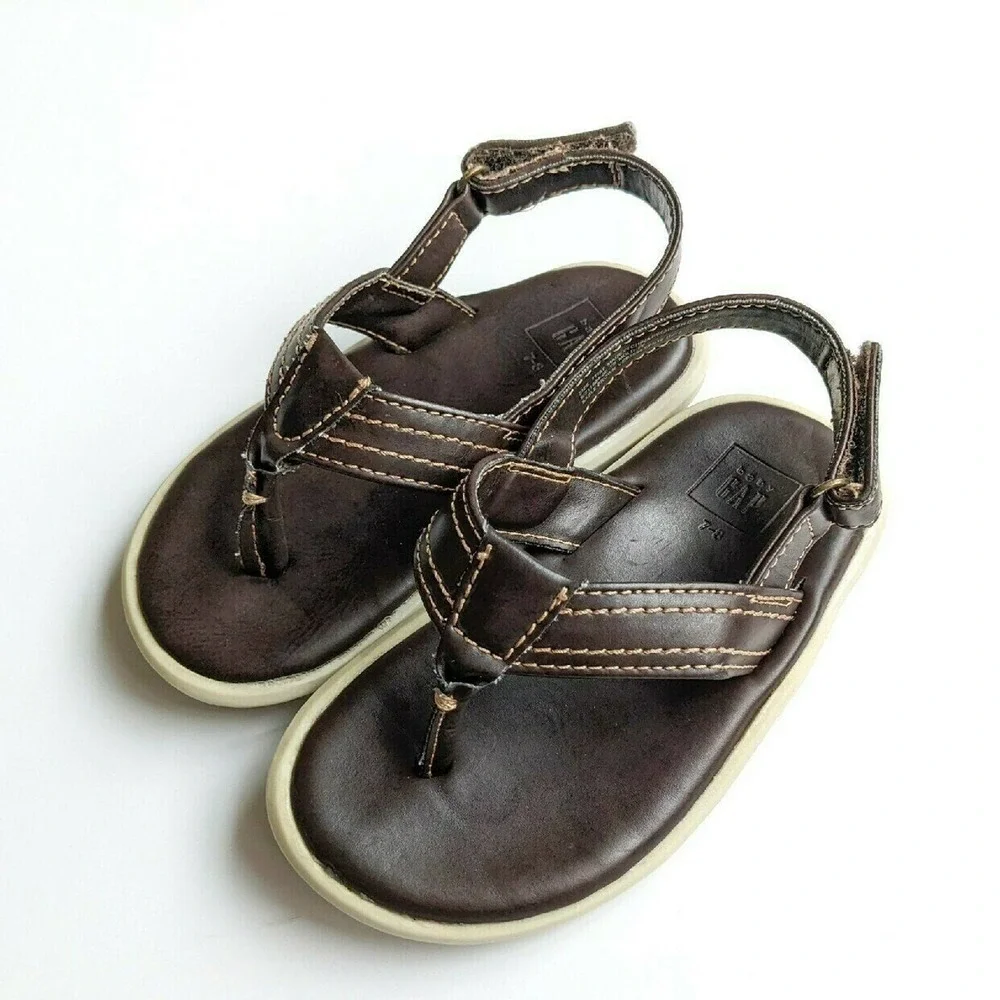 Gap Leather Sandals Toddler 7 Brown
